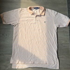Polo Ralph Lauren Men’s Striped Polo Blue Label Pink Green Pony Size Large